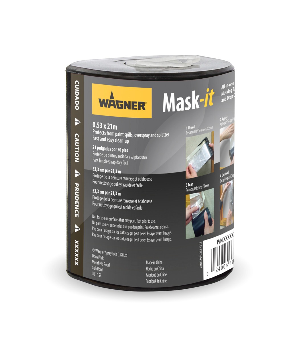 WAGNER tape & cover incl. dispenser 21 x 0.55 m
